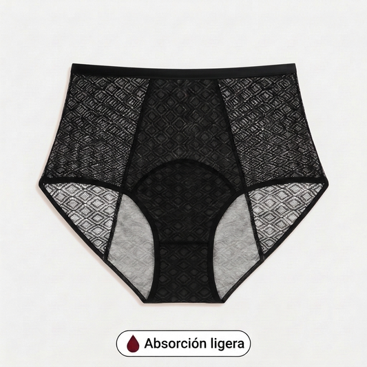 Léa™ - bragas absorbentes con encaje de talle alto